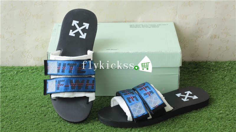 Off White Indoustrial Slides Black Royal